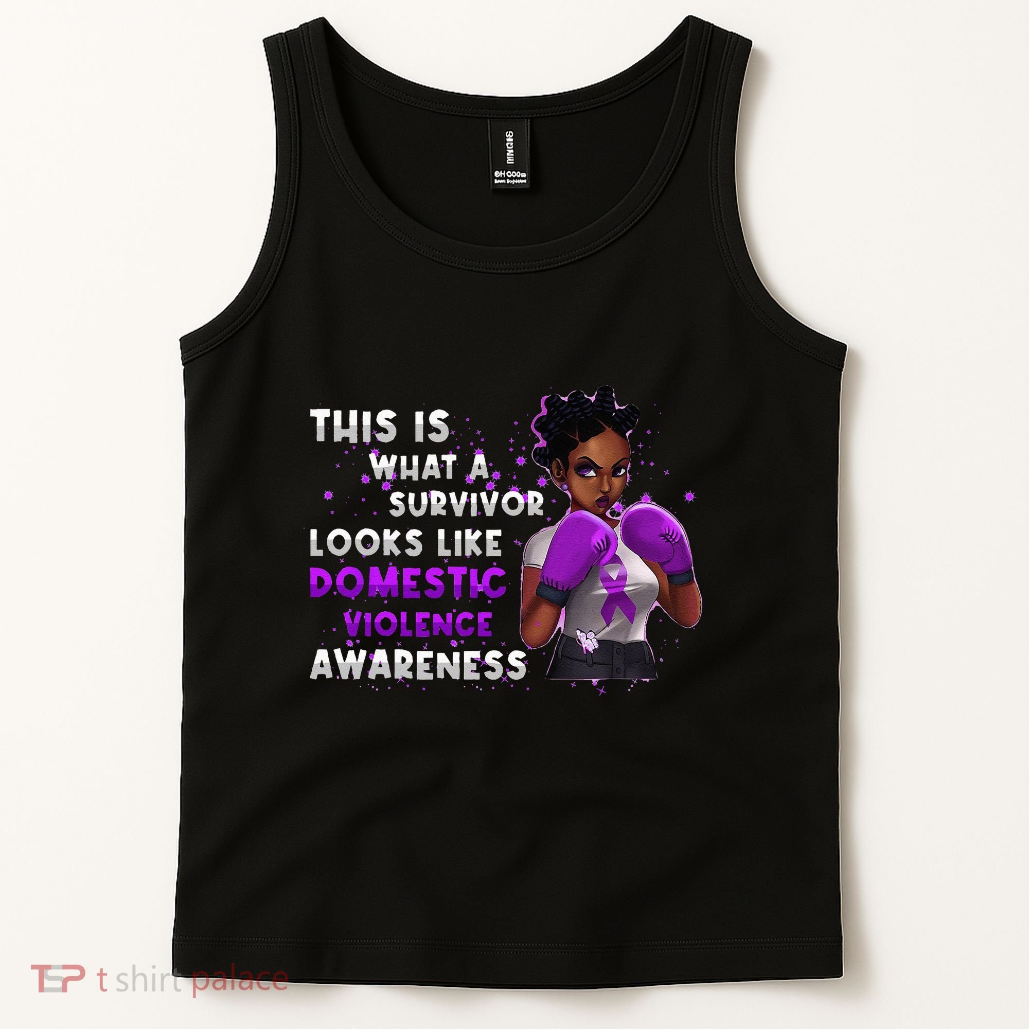 Survivor Domestic Violence Awareness Purple Tank Top
