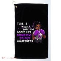 Survivor Domestic Violence Awareness Purple Golf Towel thumb 0