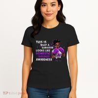 Survivor Domestic Violence Awareness Purple Women's T-Shirt thumb 4