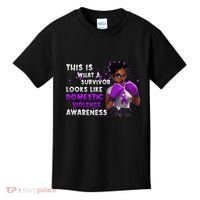Survivor Domestic Violence Awareness Purple Kids T-Shirt thumb 0