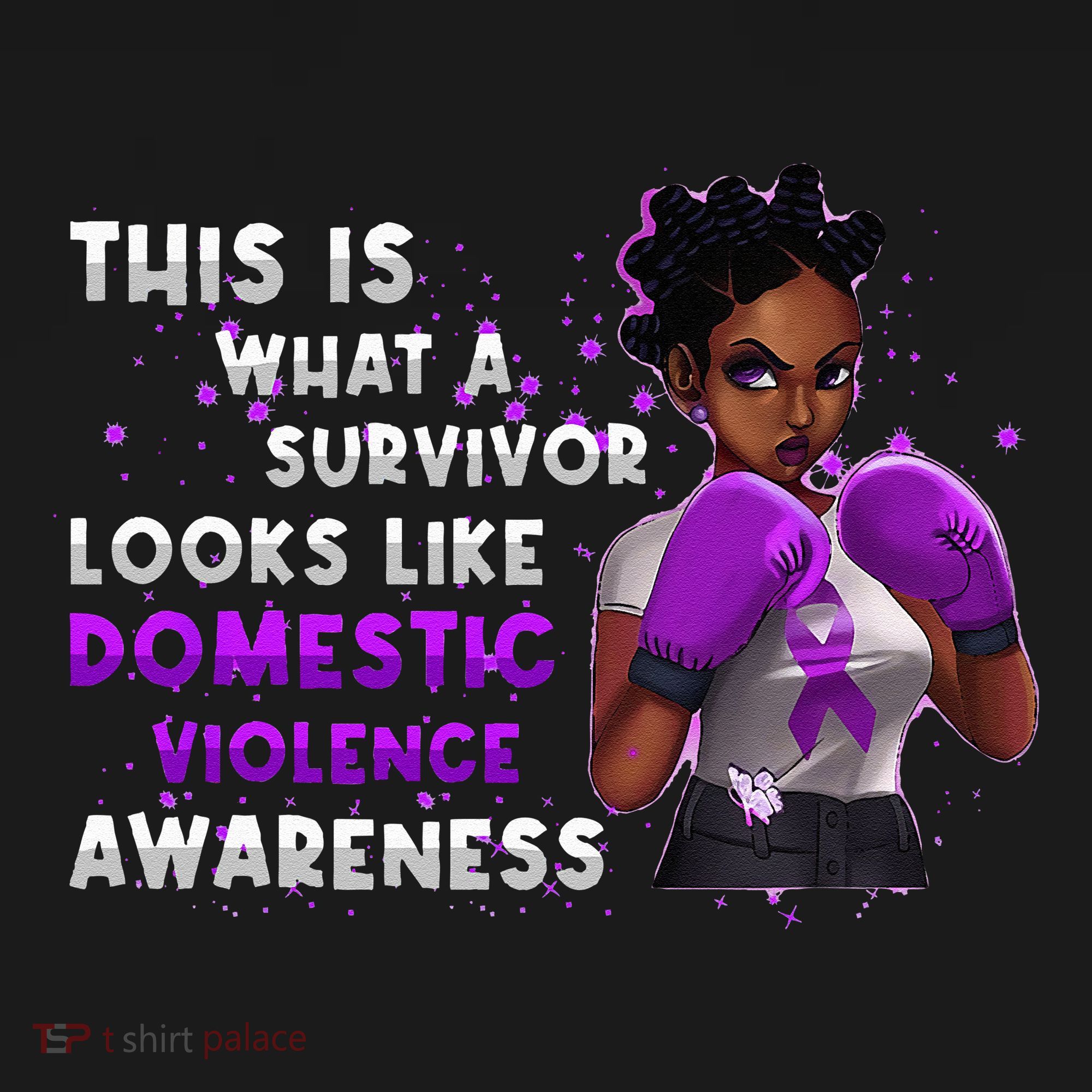 Survivor Domestic Violence Awareness Purple Kids T-Shirt