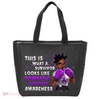 Survivor Domestic Violence Awareness Purple Tote Bag thumb 0