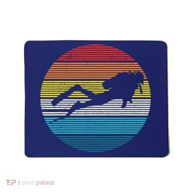 Scuba Diving Vintage Retro Ocean Scuba Diver Gift Mousepad