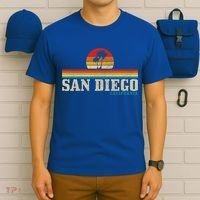 San Diego Vintage Sunset California Sailing Surfer San Diego Great Gift T-Shirt thumb 6