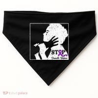Stop Domestic Violence Awareness Month Purple Ribbon Warrior USA-Made Doggie Bandana thumb 0