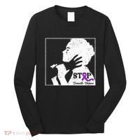 Stop Domestic Violence Awareness Month Purple Ribbon Warrior Long Sleeve Shirt thumb 0