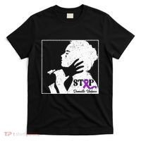 Stop Domestic Violence Awareness Month Purple Ribbon Warrior T-Shirt thumb 0