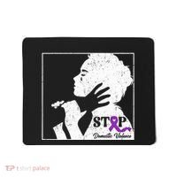 Stop Domestic Violence Awareness Month Purple Ribbon Warrior Mousepad thumb 0