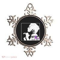 Stop Domestic Violence Awareness Month Purple Ribbon Warrior Ornament thumb 0