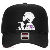 Stop Domestic Violence Awareness Month Purple Ribbon Warrior Hat thumb 0