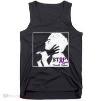 Stop Domestic Violence Awareness Month Purple Ribbon Warrior Tank Top thumb 0