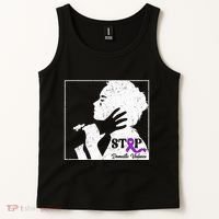 Stop Domestic Violence Awareness Month Purple Ribbon Warrior Tank Top thumb 2