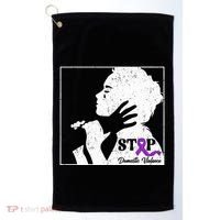 Stop Domestic Violence Awareness Month Purple Ribbon Warrior Golf Towel thumb 0