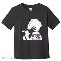 Stop Domestic Violence Awareness Month Purple Ribbon Warrior Toddler T-Shirt thumb 0