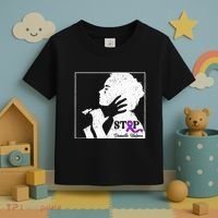 Stop Domestic Violence Awareness Month Purple Ribbon Warrior Toddler T-Shirt thumb 3