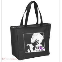 Stop Domestic Violence Awareness Month Purple Ribbon Warrior Tote Bag thumb 2