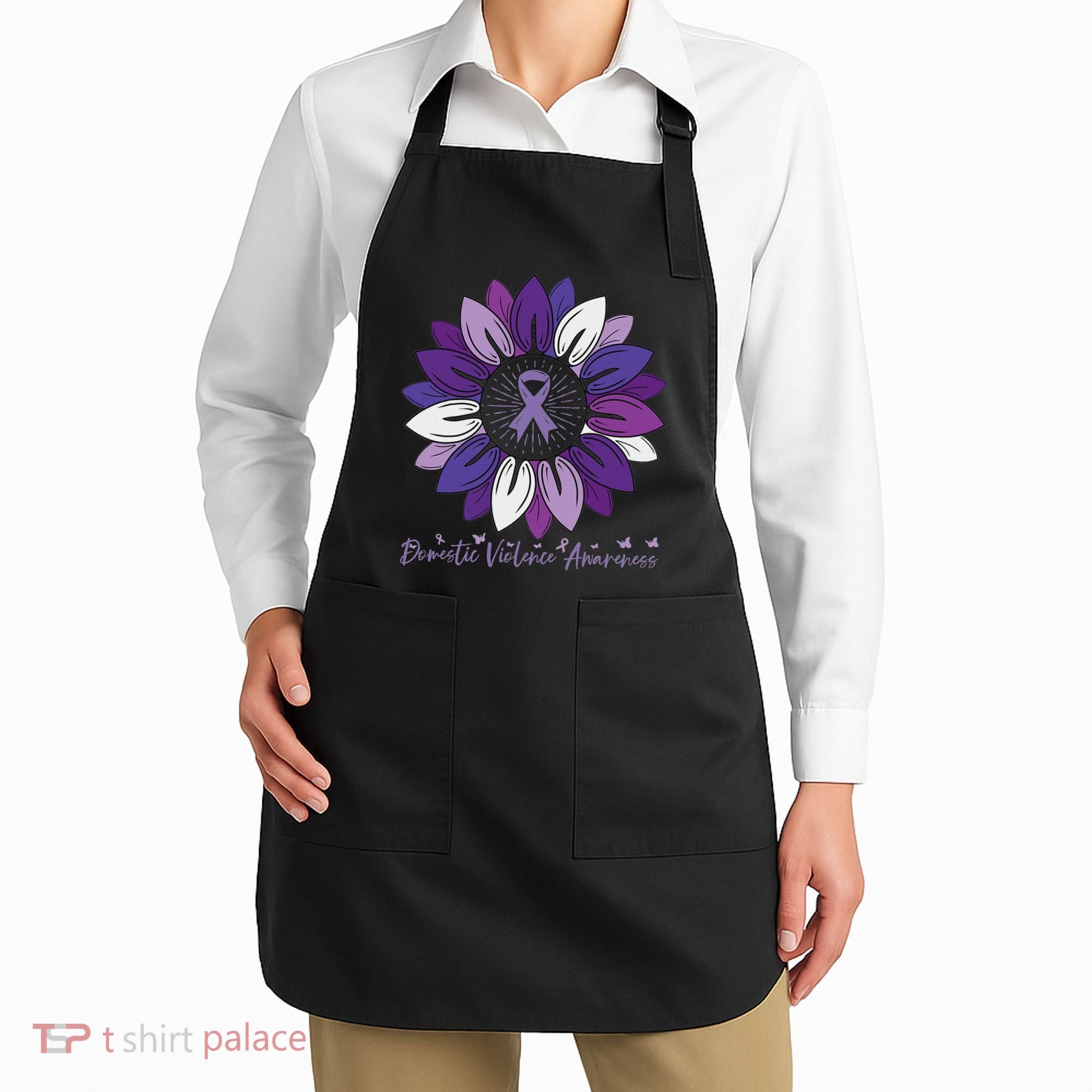 Sunflower Domestic Violence Awareness Month Apron