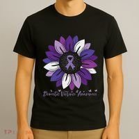 Sunflower Domestic Violence Awareness Month T-Shirt thumb 3
