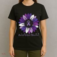 Sunflower Domestic Violence Awareness Month T-Shirt thumb 4