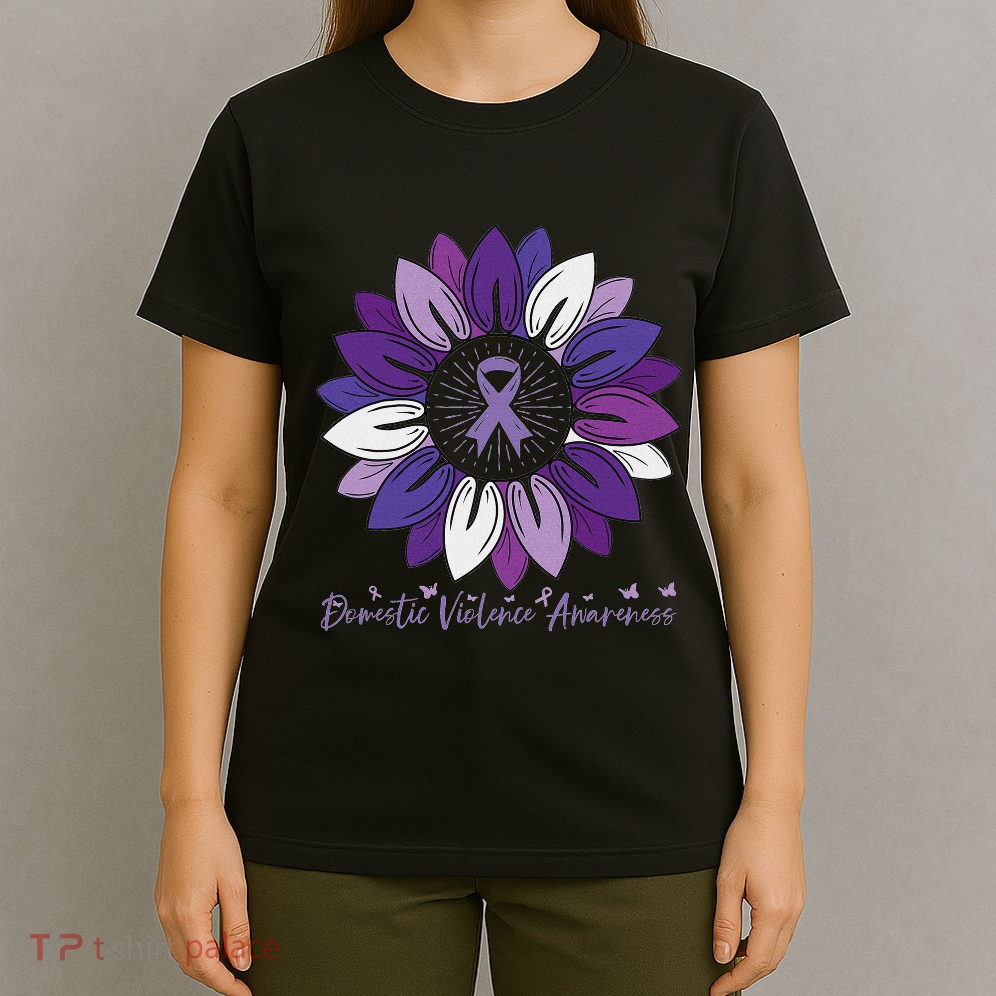 Sunflower Domestic Violence Awareness Month T-Shirt