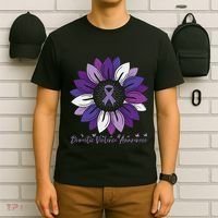 Sunflower Domestic Violence Awareness Month T-Shirt thumb 6