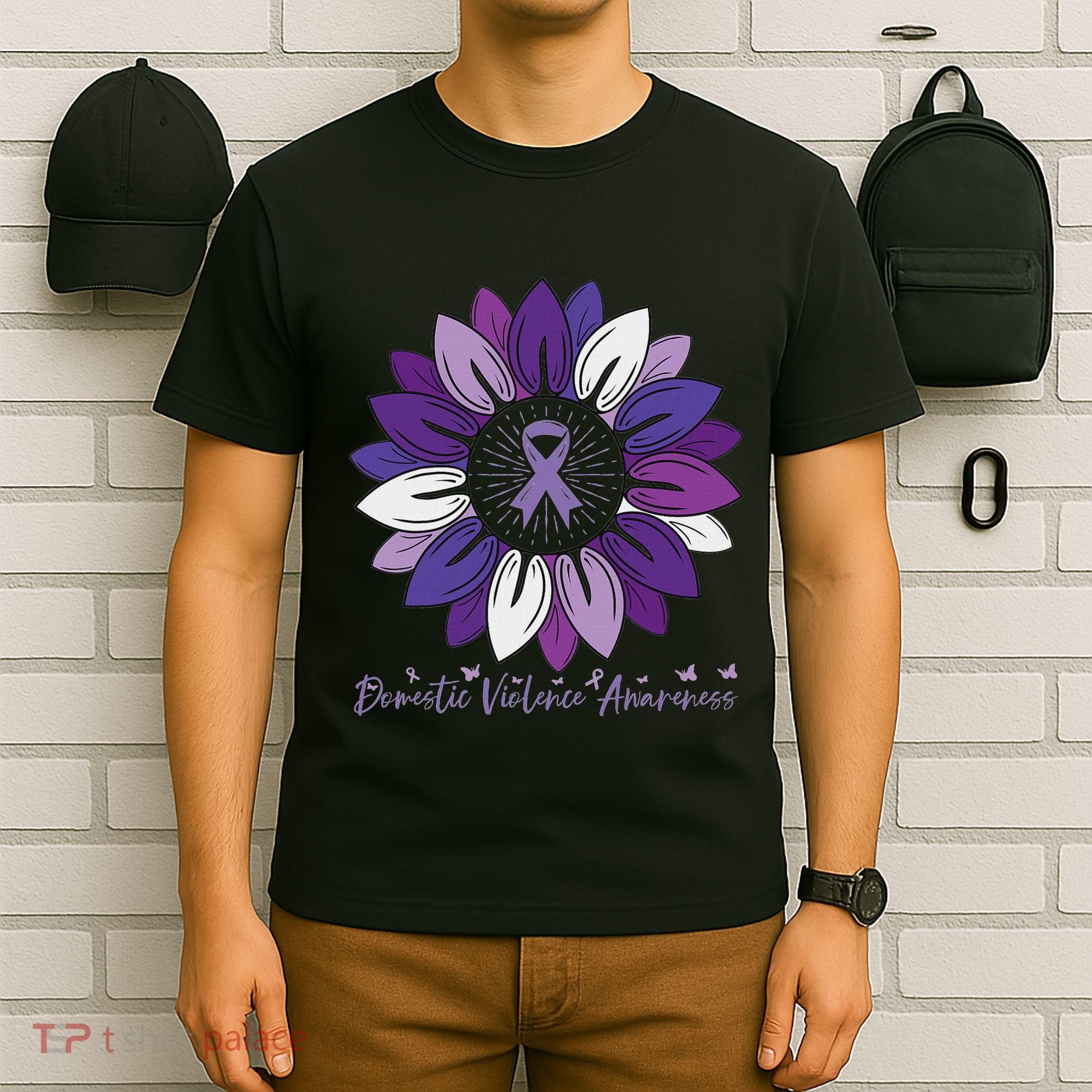 Sunflower Domestic Violence Awareness Month T-Shirt