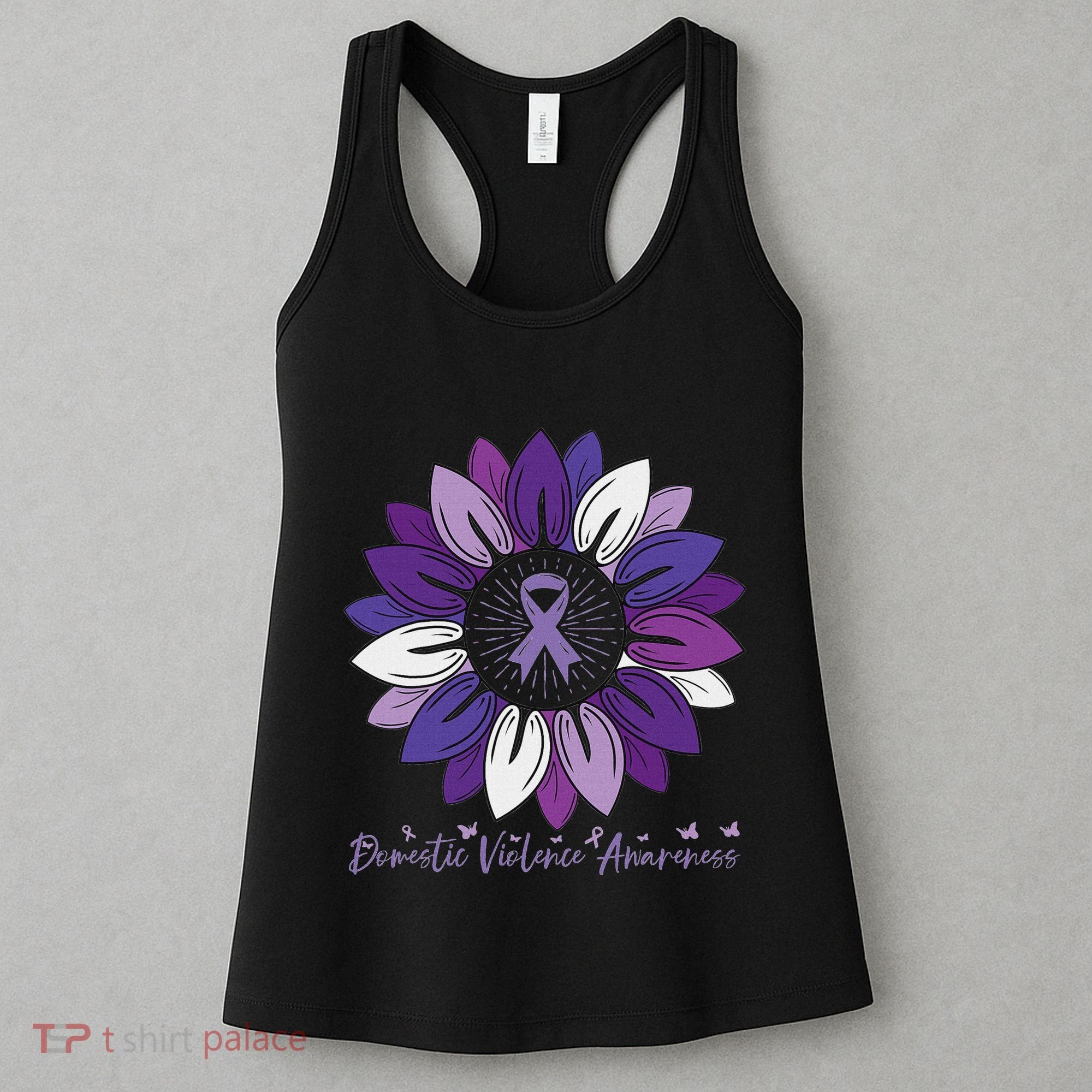 Sunflower Domestic Violence Awareness Month Women's Tank Top