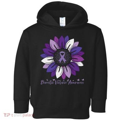 Sunflower Domestic Violence Awareness Month Toddler Hoodie