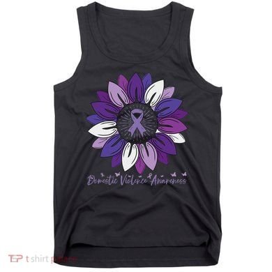 Sunflower Domestic Violence Awareness Month Tank Top