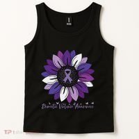 Sunflower Domestic Violence Awareness Month Tank Top thumb 2