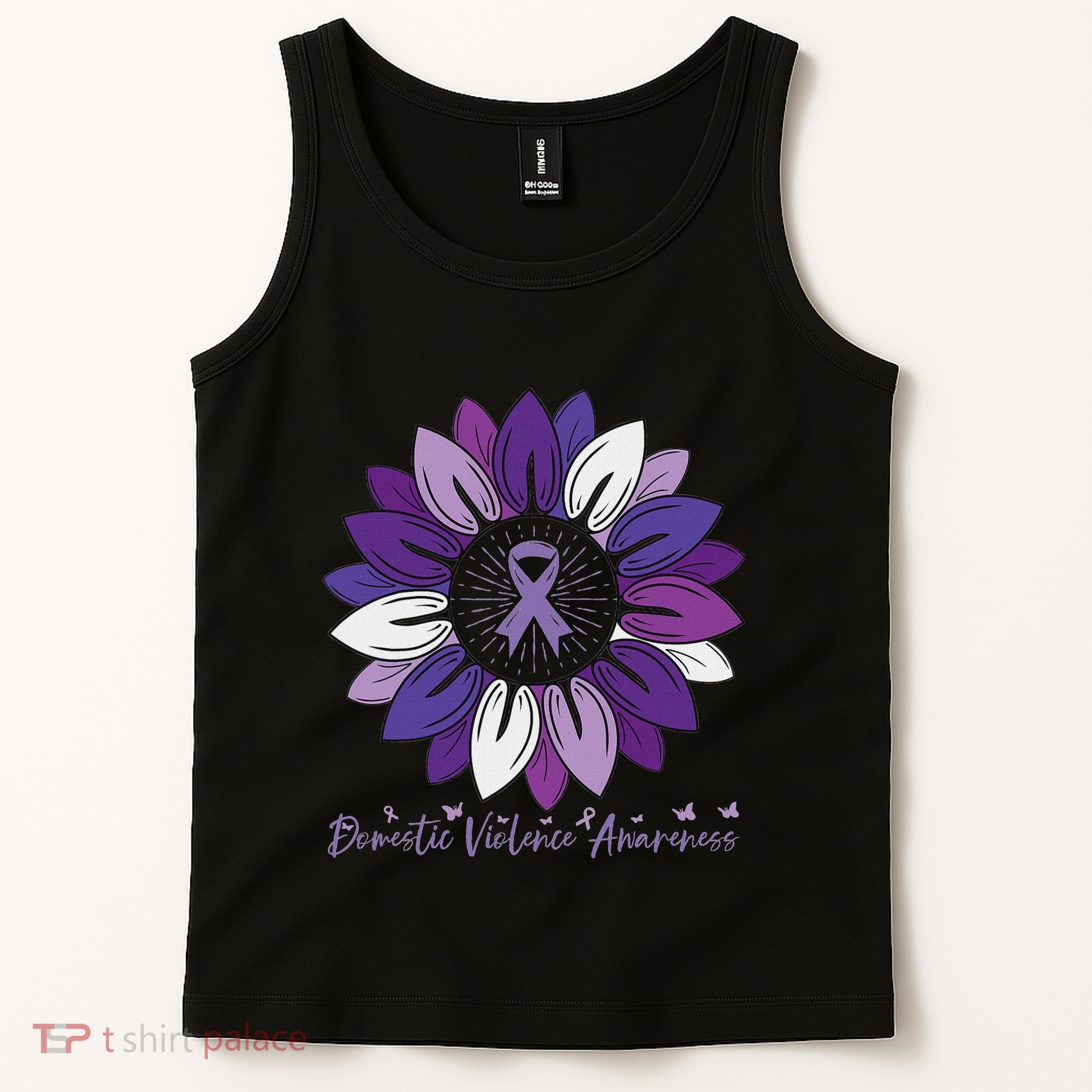 Sunflower Domestic Violence Awareness Month Tank Top