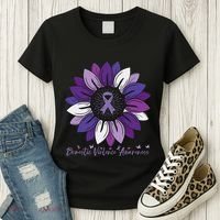 Sunflower Domestic Violence Awareness Month Women's T-Shirt thumb 3