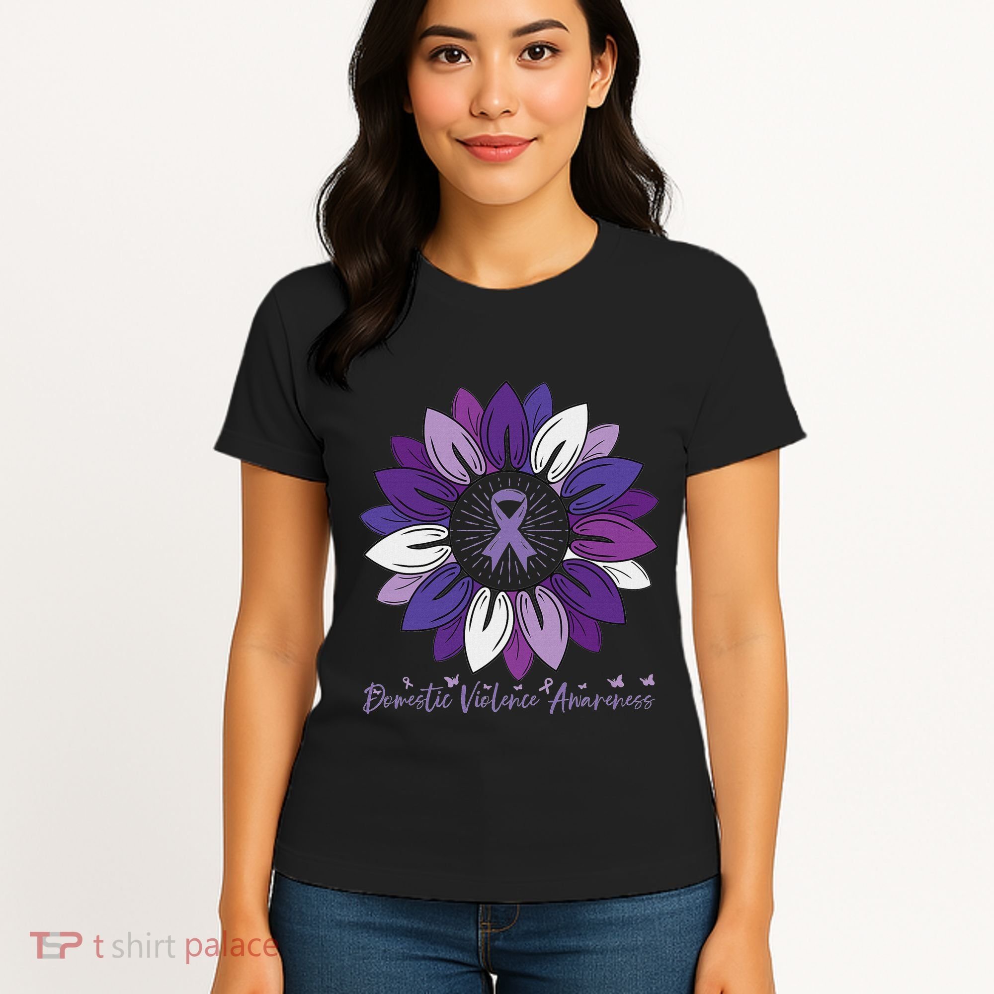 Sunflower Domestic Violence Awareness Month Women's T-Shirt