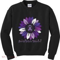Sunflower Domestic Violence Awareness Month Kids Sweatshirt thumb 0