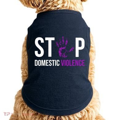 Stop Domestic Violence Awareness Survivor Gift Design Doggie Tank