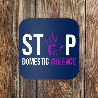 Stop Domestic Violence Awareness Survivor Gift Design Coaster