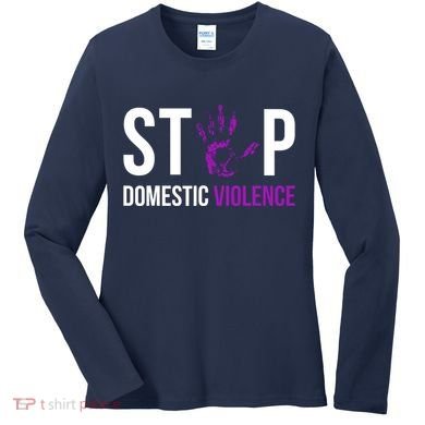 Stop Domestic Violence Awareness Survivor Gift Design Women's Long Sleeve Shirt