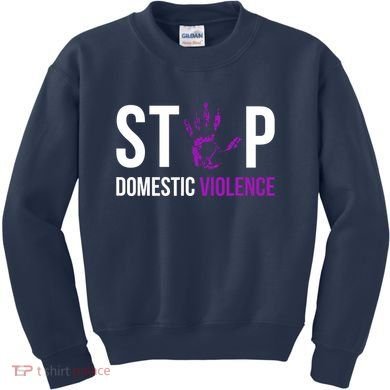 Stop Domestic Violence Awareness Survivor Gift Design Kids Sweatshirt