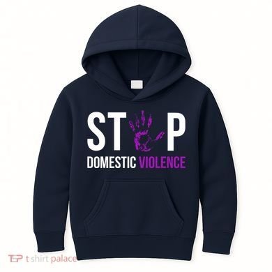 Stop Domestic Violence Awareness Survivor Gift Design Kids Hoodie