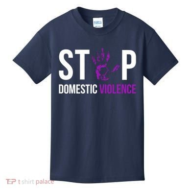 Stop Domestic Violence Awareness Survivor Gift Design Kids T-Shirt