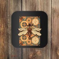 Steampunk Dragonfly Victorian Art Mechanical Steam Punk Coaster thumb 0