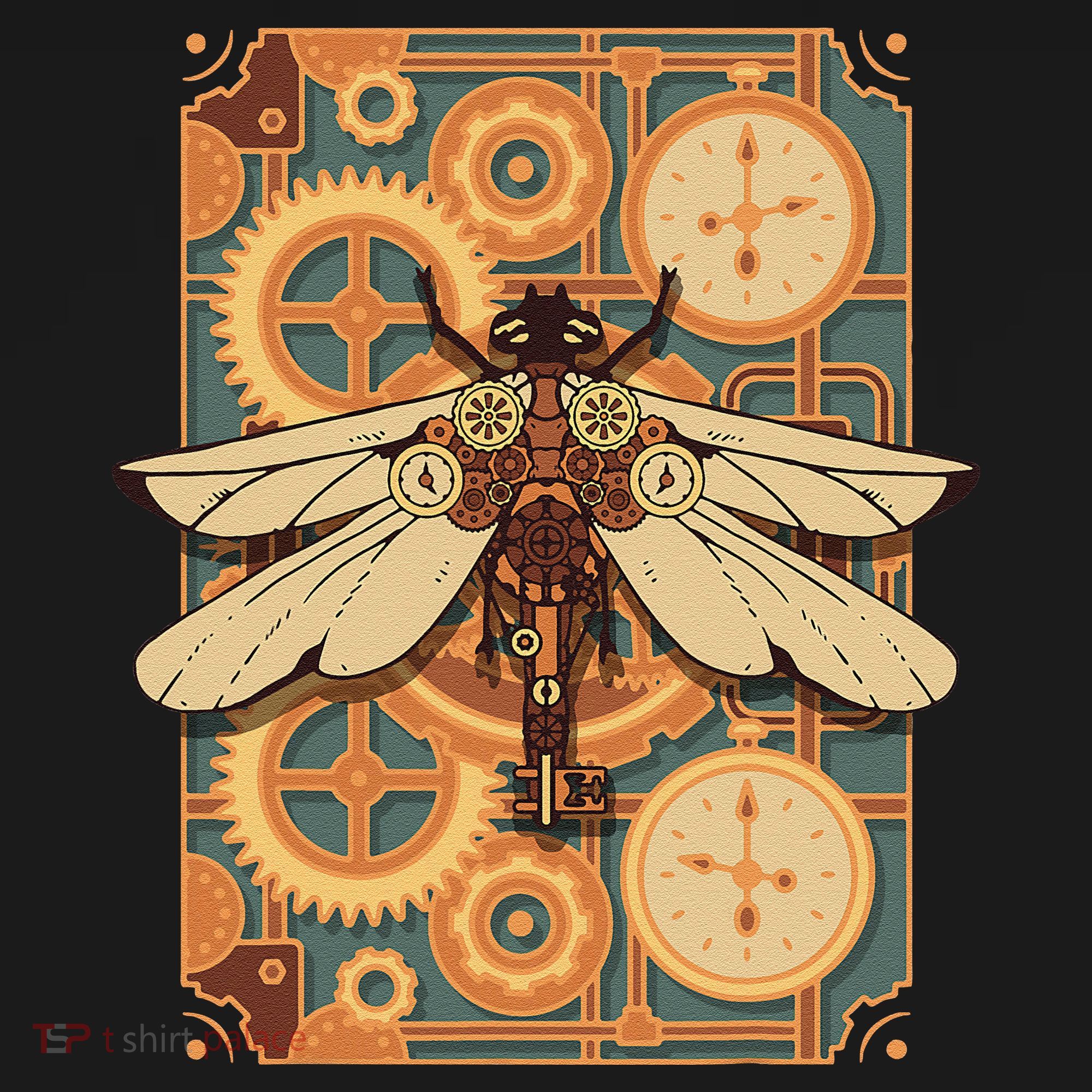 Steampunk Dragonfly Victorian Art Mechanical Steam Punk Coaster