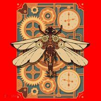 Steampunk Dragonfly Victorian Art Mechanical Steam Punk Santa Hat thumb 1