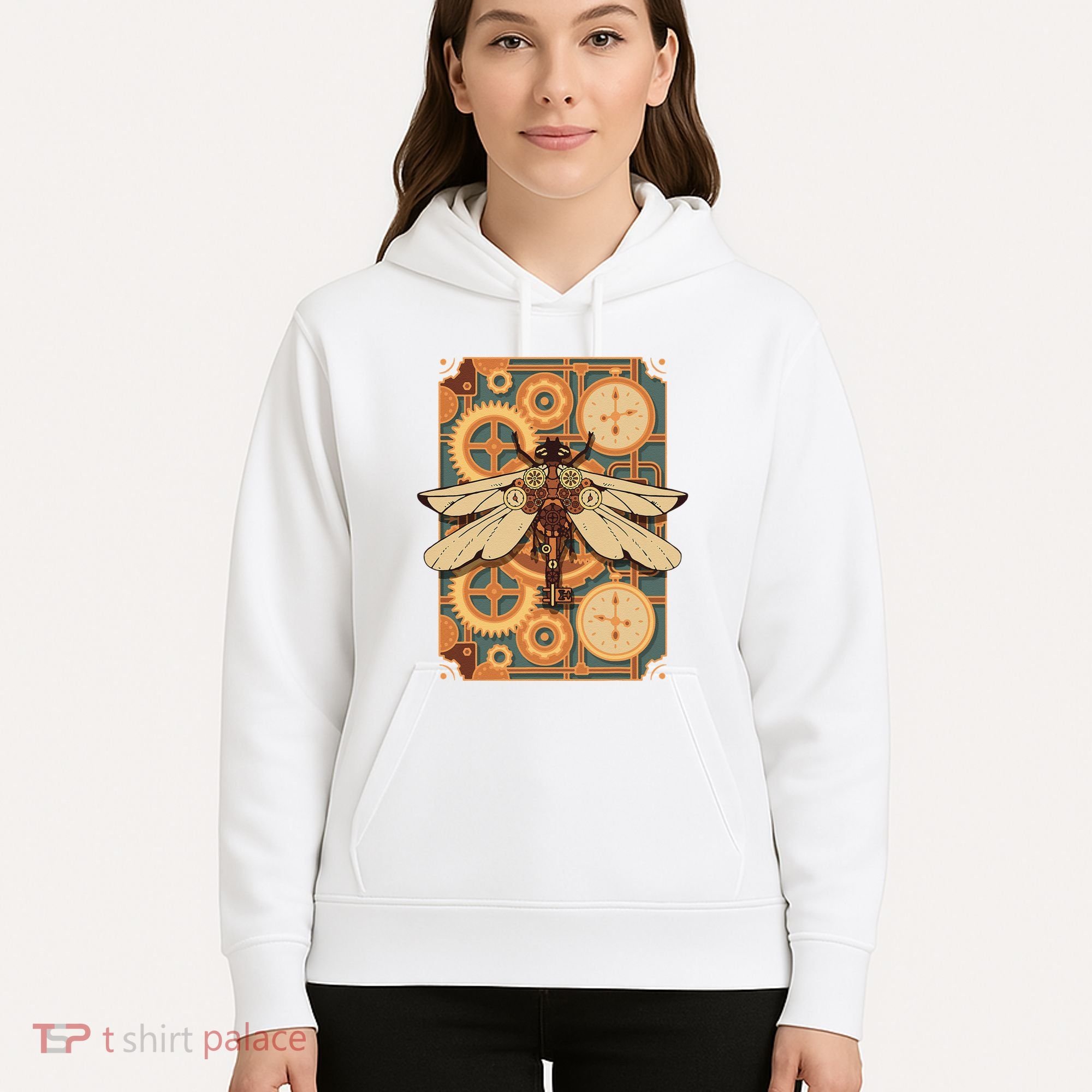 Steampunk Dragonfly Victorian Art Mechanical Steam Punk Hoodie