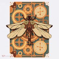 Steampunk Dragonfly Victorian Art Mechanical Steam Punk Sweatshirt thumb 3