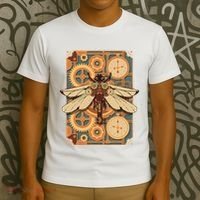 Steampunk Dragonfly Victorian Art Mechanical Steam Punk T-Shirt thumb 3