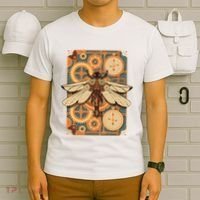 Steampunk Dragonfly Victorian Art Mechanical Steam Punk T-Shirt thumb 6