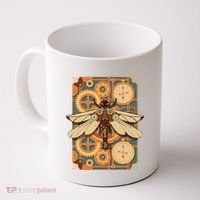 Steampunk Dragonfly Victorian Art Mechanical Steam Punk Coffee Mug thumb 0