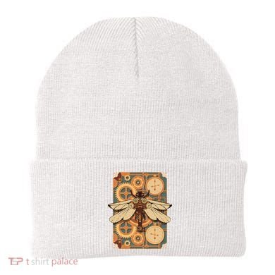 Steampunk Dragonfly Victorian Art Mechanical Steam Punk Beanie