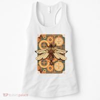 Steampunk Dragonfly Victorian Art Mechanical Steam Punk Women's Tank Top thumb 0